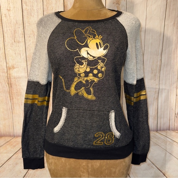 Disney Tops - Disney Parks- Minnie Mouse Graphic Burnout thin Sweatshirt, Sz M​